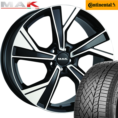 ボルボ XC40 XB型 スタッドレス 18インチ コンチネンタルタイヤ ノースコンタクト NC7 235/55R18 MAK-MALMOE 4本セット
