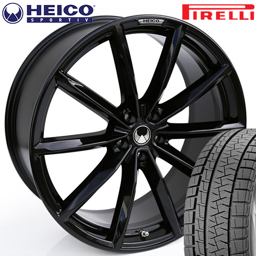 HEICO SPORTIV VOLUTION X グロスブラック 9×21(38) 255/40R21 ピレリ P ZERO サマータイヤ 4本セット