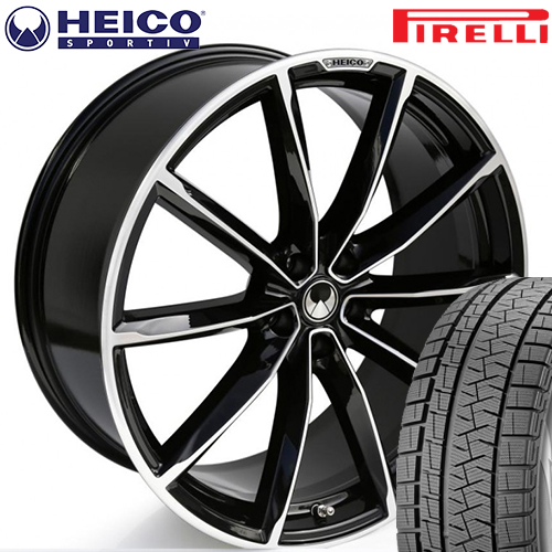 HEICO SPORTIV VOLUTION X ブラック/ダイヤモンドカット 9×21(38) 255/40R21 ピレリ P ZERO サマータイヤ 4本セット