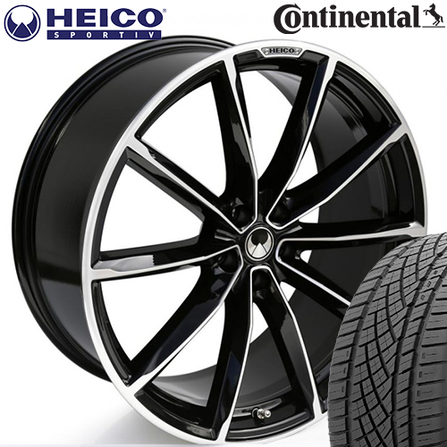 HEICO SPORTIV VOLUTION X ブラック/ダイヤモンドカット 9×21(38) 255/40R21 コンチネンタル SportContact7 サマータイヤ 4本セット