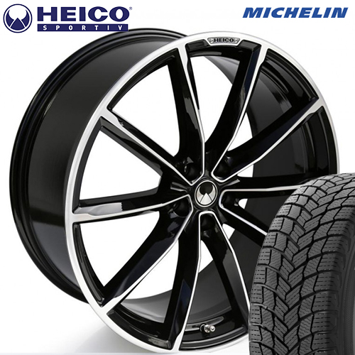 HEICO SPORTIV VOLUTION X ブラック/ダイヤモンドカット 9×21(38) 255/40R21 ミシュラン PilotSport4S サマータイヤ 4本セット