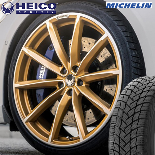 HEICO SPORTIV VOLUTION X ゴールドブロンズ/マット 9×21(38) 255/40R21 ミシュラン PilotSport4S サマータイヤ 4本セット