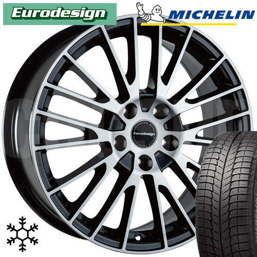 ボルボV60 FB/FD型 スタッドレス 18インチ ミシュラン MICHELIN X-ICE SNOW 235/40R18 カルヴァー ガンメタリックマシニング 4本セット